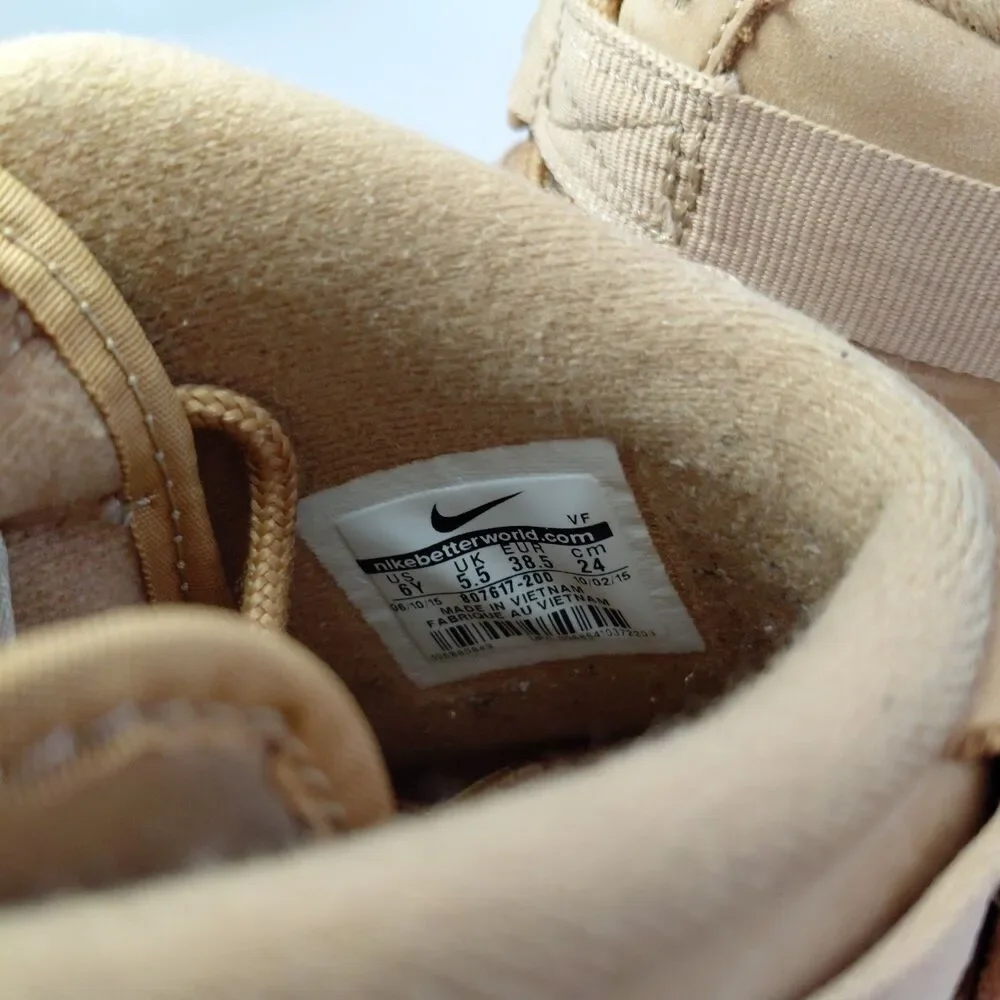 Nike Air Force 1 High LV8 'Flax’ Wheat 807617-200 Gs Big Kids 6Y Womens 7.5
